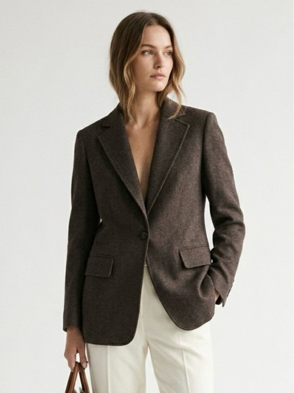 A.L.C Tailored Single Button Blazer Jacket Women's Size 10 Brown - Picture 2 of 9